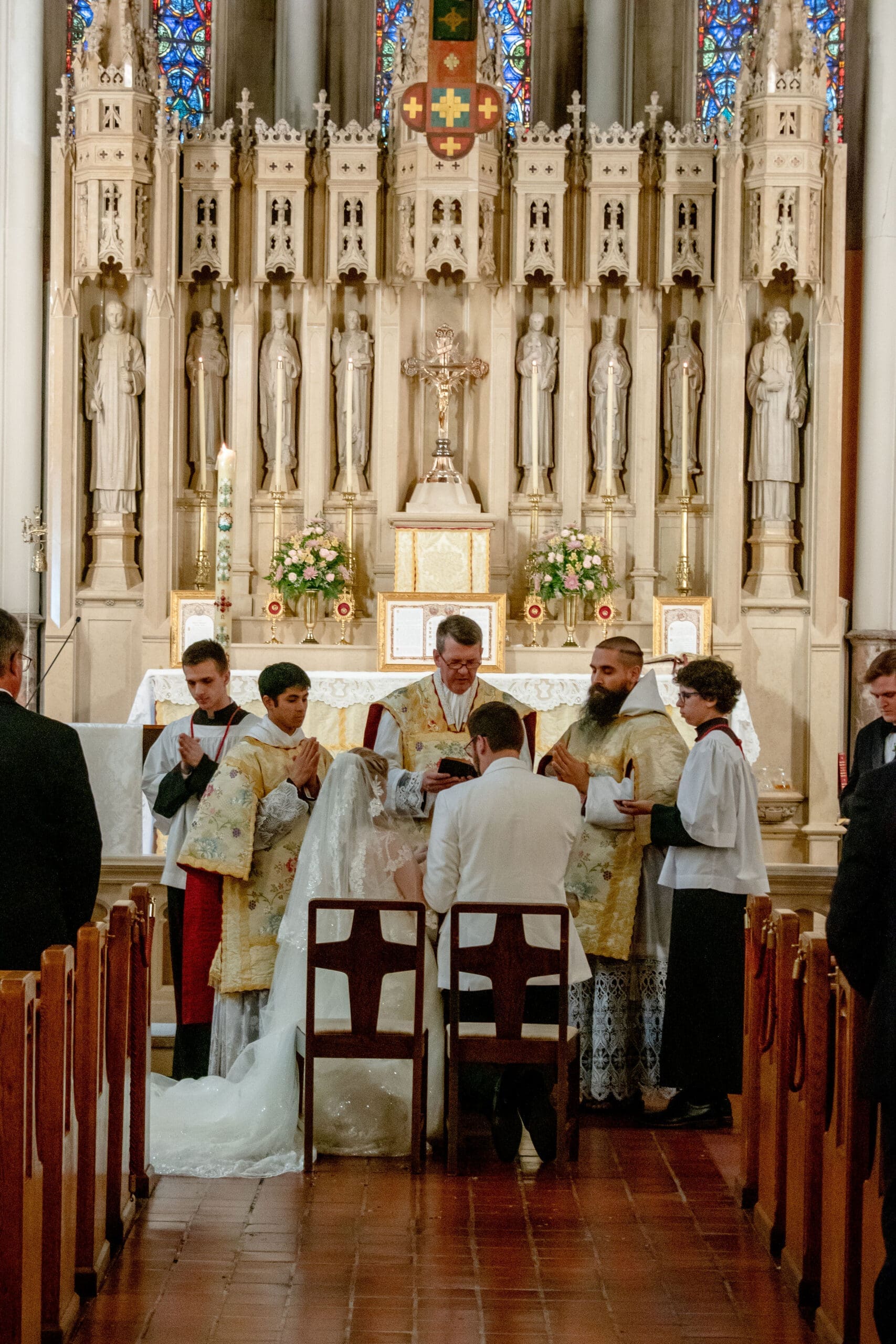 Traditional Latin Mass Wedding Ceremony featuring their wedding nuptials 